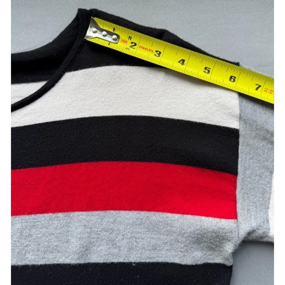 Calvin Klein Sweater Women Medium Striped Multicolor Long Sleeve Scoop Neck‎ - Picture 4 of 14